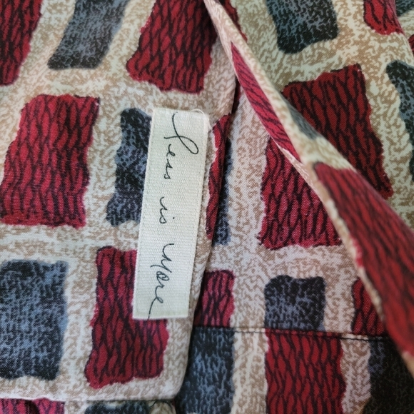 Retro Threads Red/Blue Color Block Button Front Shirt Sz XL Short Sleeve Lyocell - Picture 12 of 12